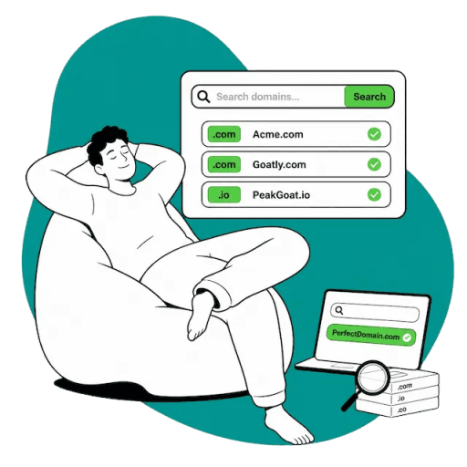 GoatNames search - find premium domains by keyword