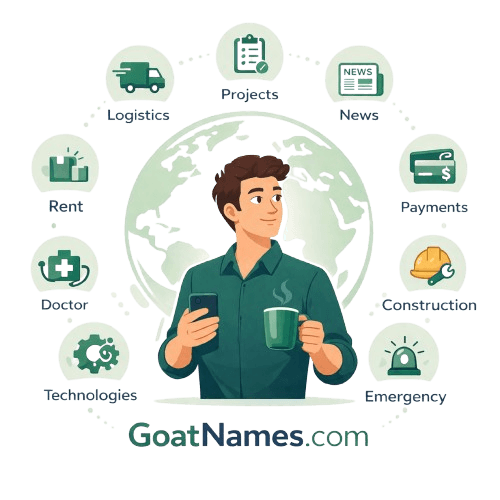 GoatNames search — find premium domains by keyword